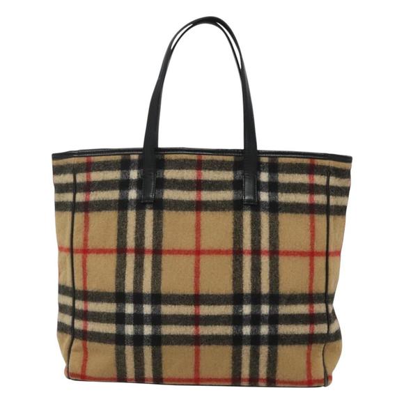 Burberry Nova Check Beige Wool tote - Picture 1 of 10